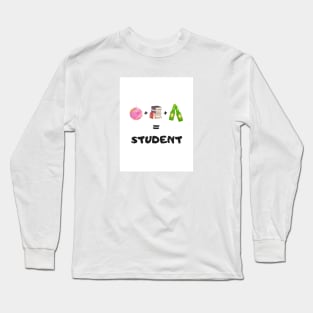 Multicoloured Illustrated Student Long Sleeve T-Shirt